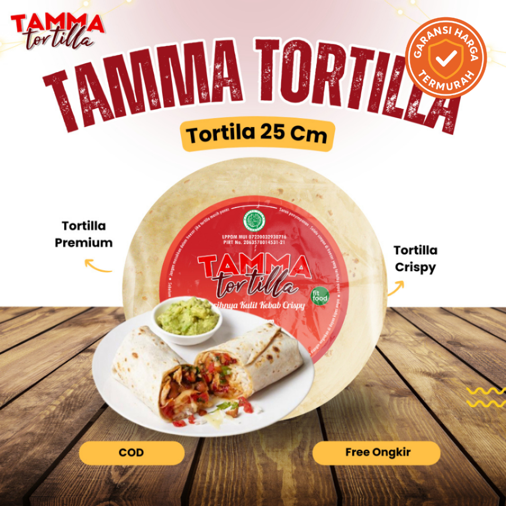 

Tortilla Besar 25 cm își 20 Pcs | Kulit Kebab Tortilla ukuran Besar by Tamma Food untuk usaha kebab, Kulit Tortilla Frozen Food