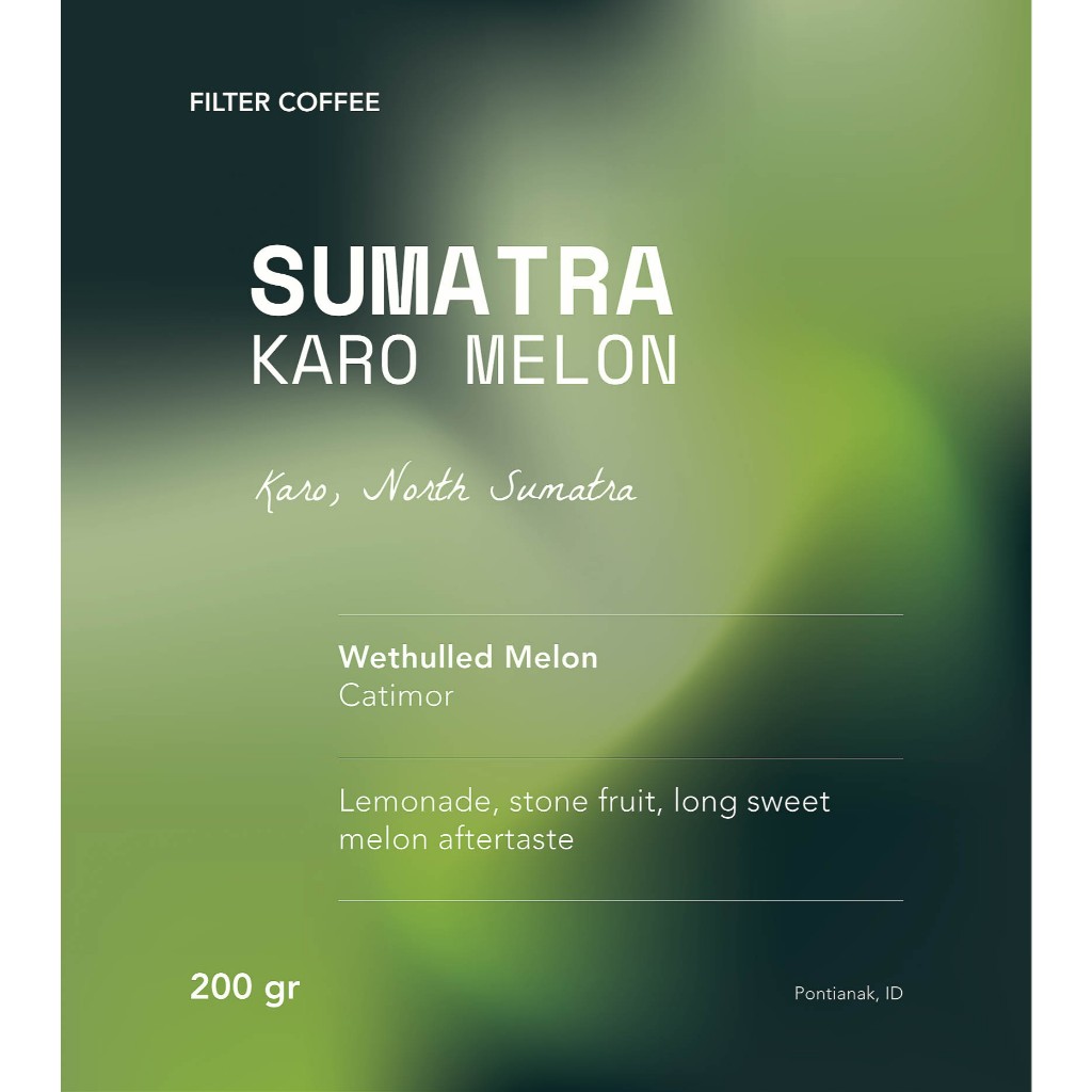 

Sumatra Karo Melon Arabica Coffee Bean - Biji Kopi Arabika 200 gram