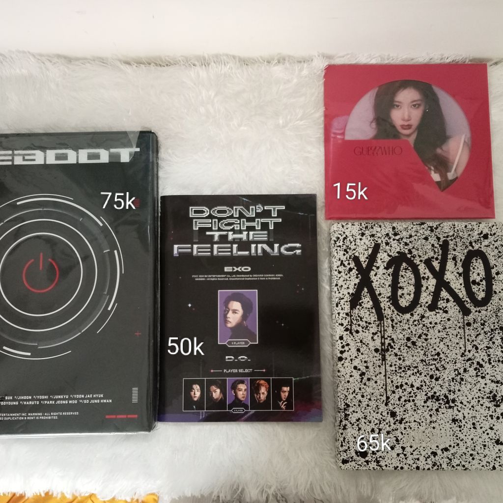 WTS ALBUM ONLY EXO DFTF SOMI XOXO TREASURE REBOOT ITZY GUESS WHO