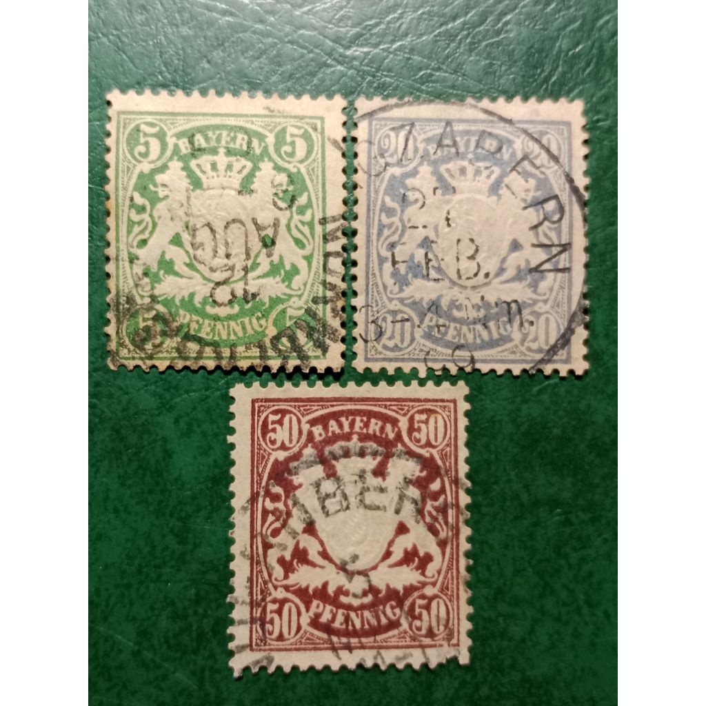 

Prangko Jerman Bavaria 3 Pcs Tahun 1881-1900 USED