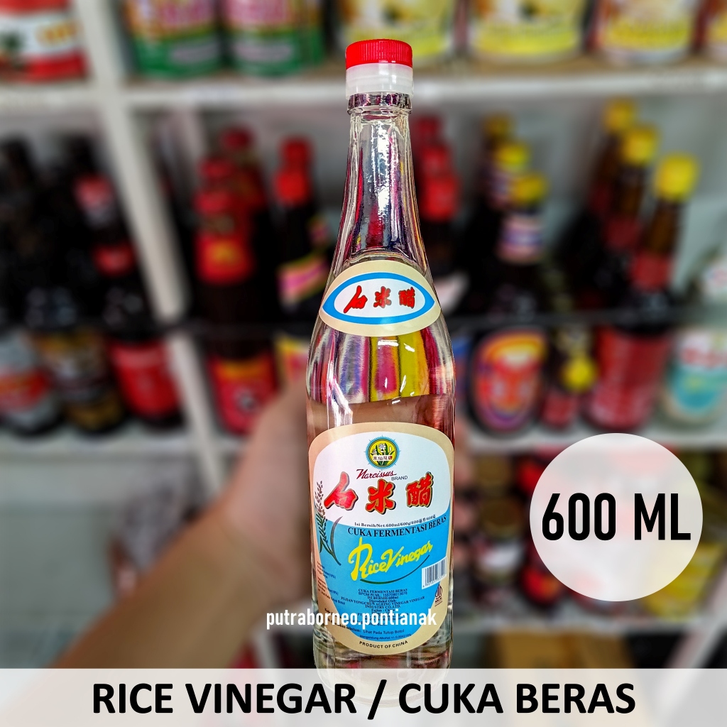 

Cuka Beras Botol Kaca 600ml / Narcissus Rice Vinegar / Bumbu Masak Fermentasi Botol Kaca