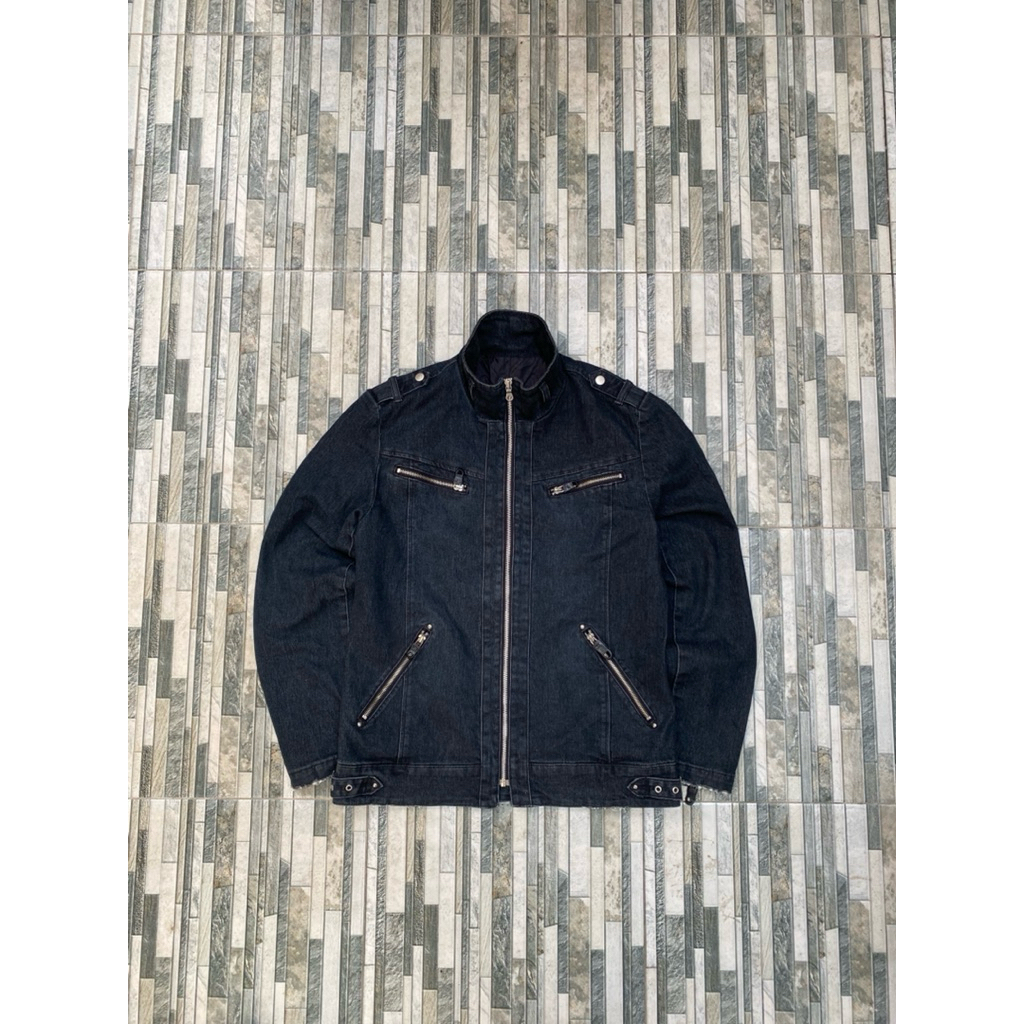 vintage biker jacket denim semantic design