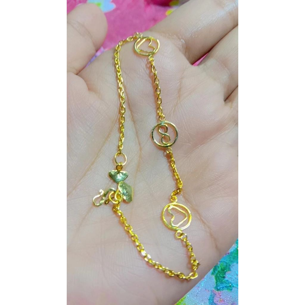 Gelang Emas Muda/ Gelang Emas 2 gram/Gelang Rantai Medan Angka