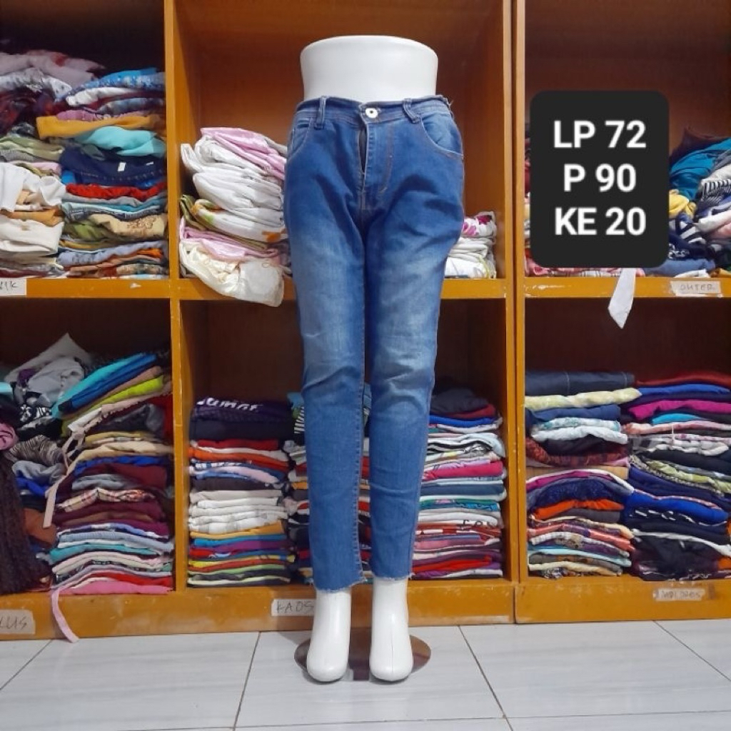 celana jeans preloved biru denim belel branded Seven