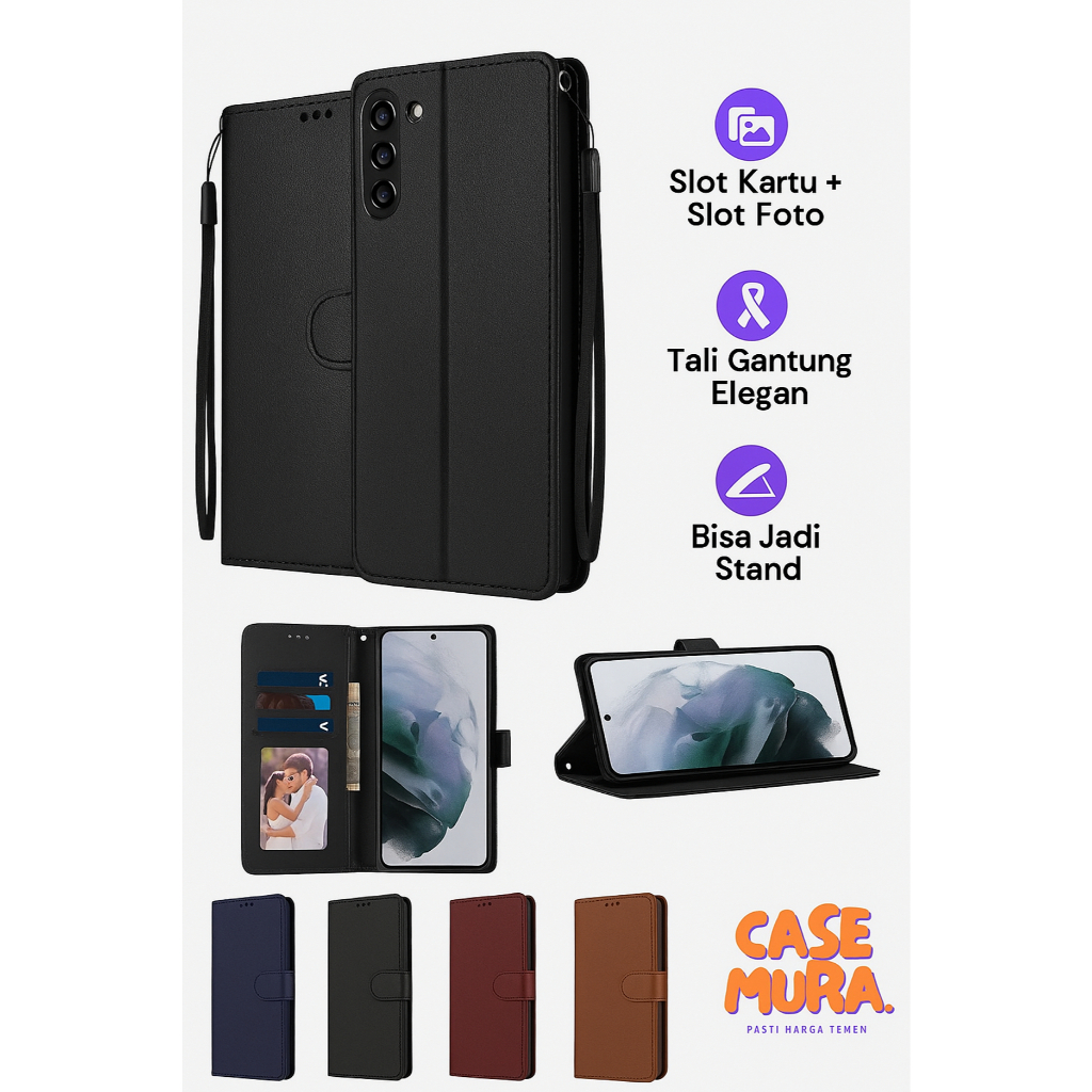 Case Dompet SAMSUNG S25 S24+ S23 S22 S21 S20 ULTRA S20+ S20FE S21+ S21FE S22+ S23+ S23FE S24FE FE  U