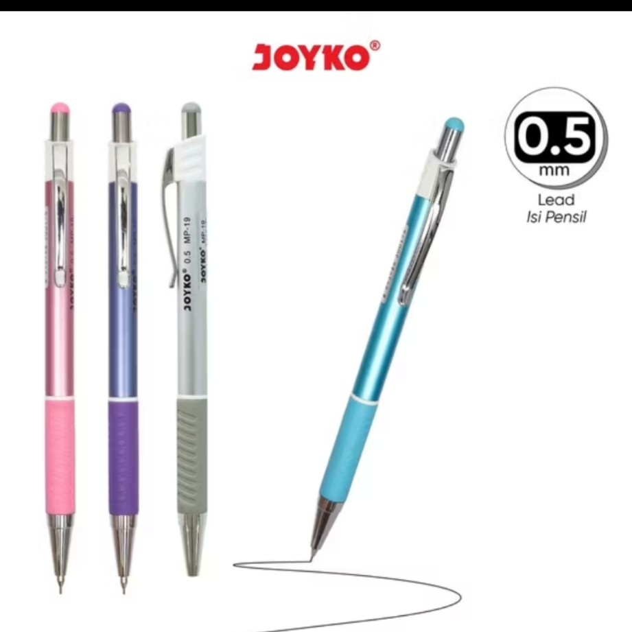 

Joyko Mechanical Pencil 1 Box isi 12 Pcs Pensil Mekanik MP-19 0.5 mm