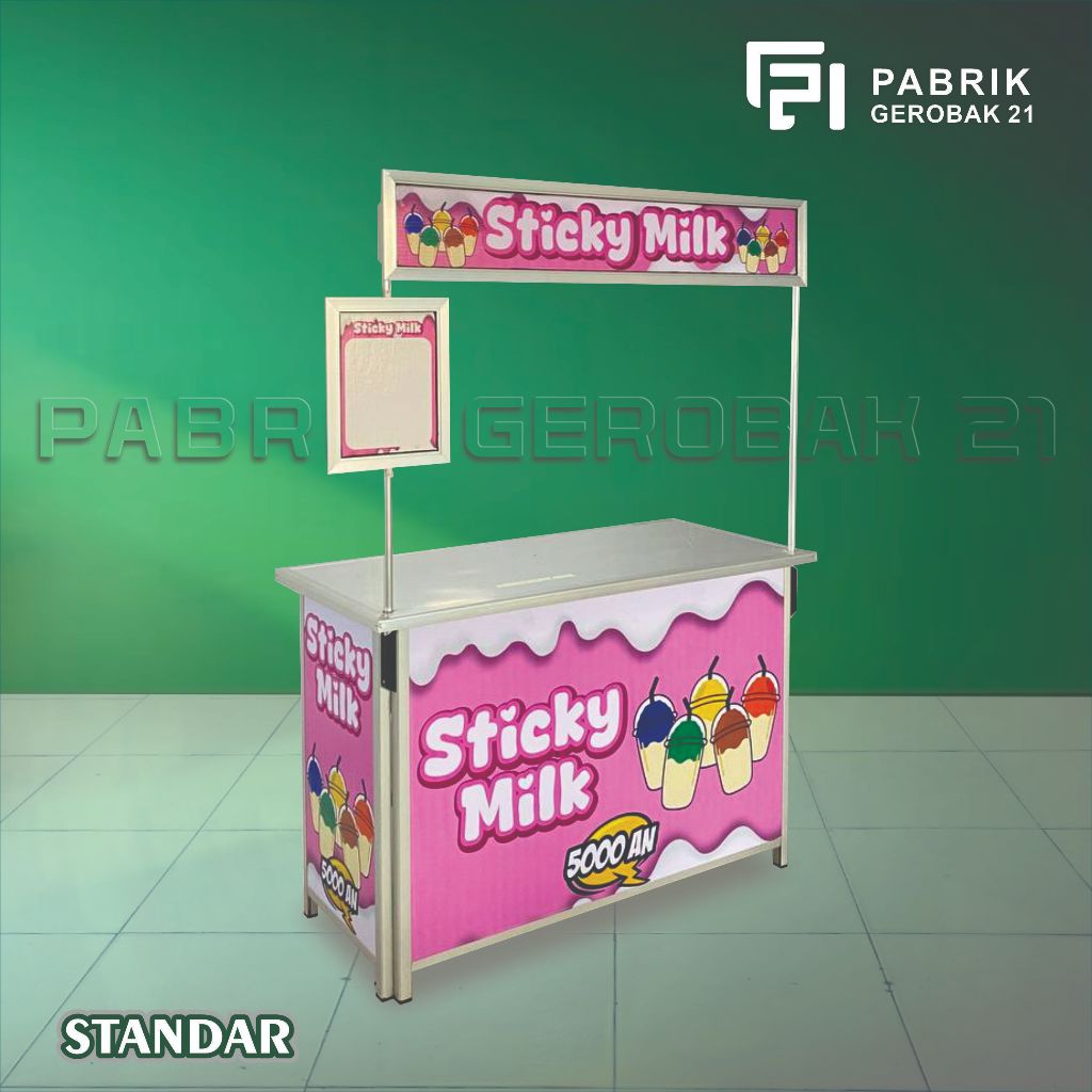 Booth Portable Gerobak Lipat Aluminium - ST