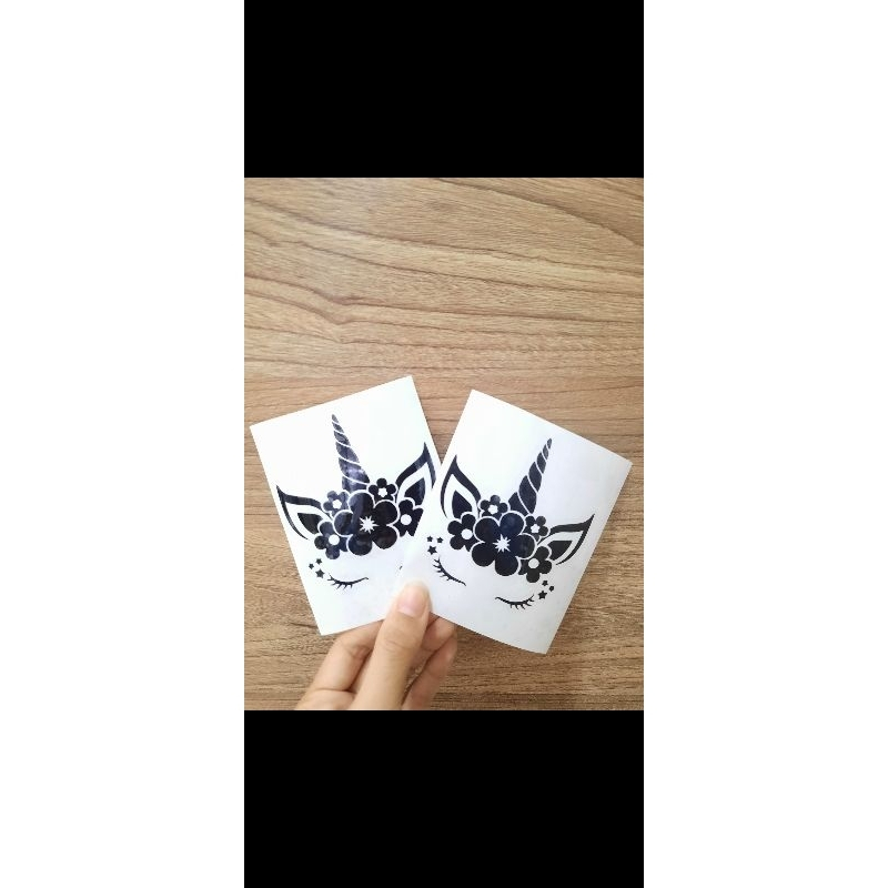 

cutting sticker unicorn flower bisa tambah nama