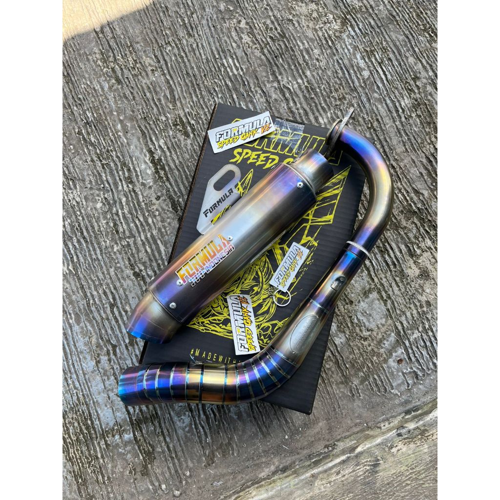 Knalpot Racing Fullset Type Leo Sunblue Original Formula Speed Indonesia For Vario Aerox Nmax Mio...