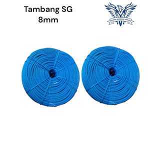 

Tali Tambang 8mm 1kg Tali tampar/Tambang plastik warna biru