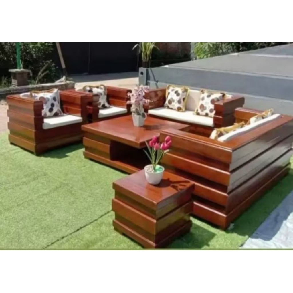 Kursi tamu Model Box kayu jati