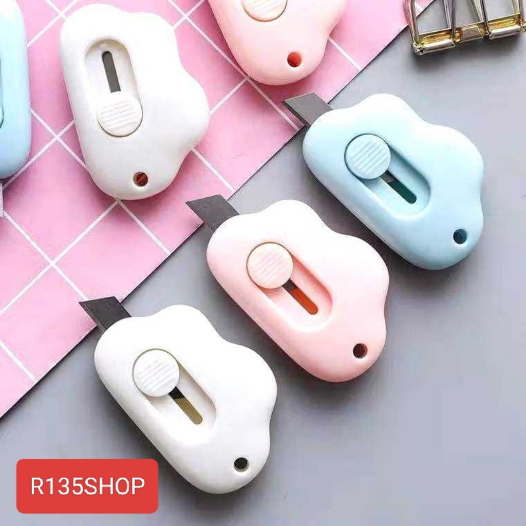 

R135 Pisau Cutter Mini Pemotong Kertas Simple Perlengkapan Kantor Sekolah Motif Lucu