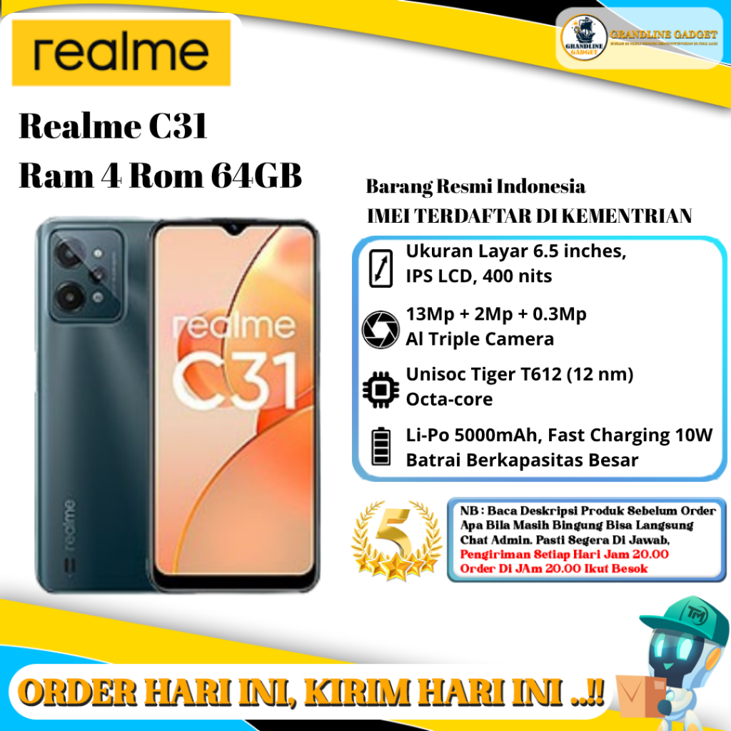 Realme C31 Ram 4 Rom 64GB