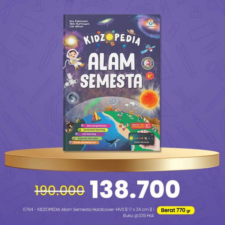 Ziyadbooks - Buku Sains Anak - Kidzopedia Alam Semesta Hard Cover