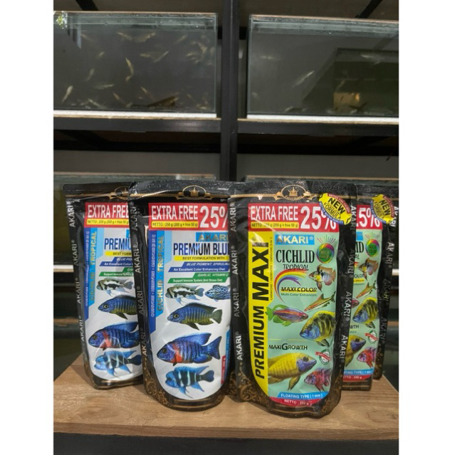 pelet akari premium blue maxi 1mm 250g