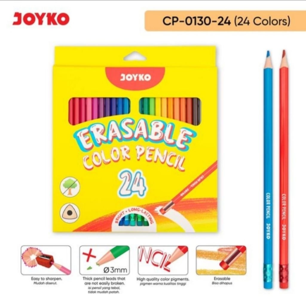 

Color Pensil warna dapat di hapus Joyko CP-0130 24 warna