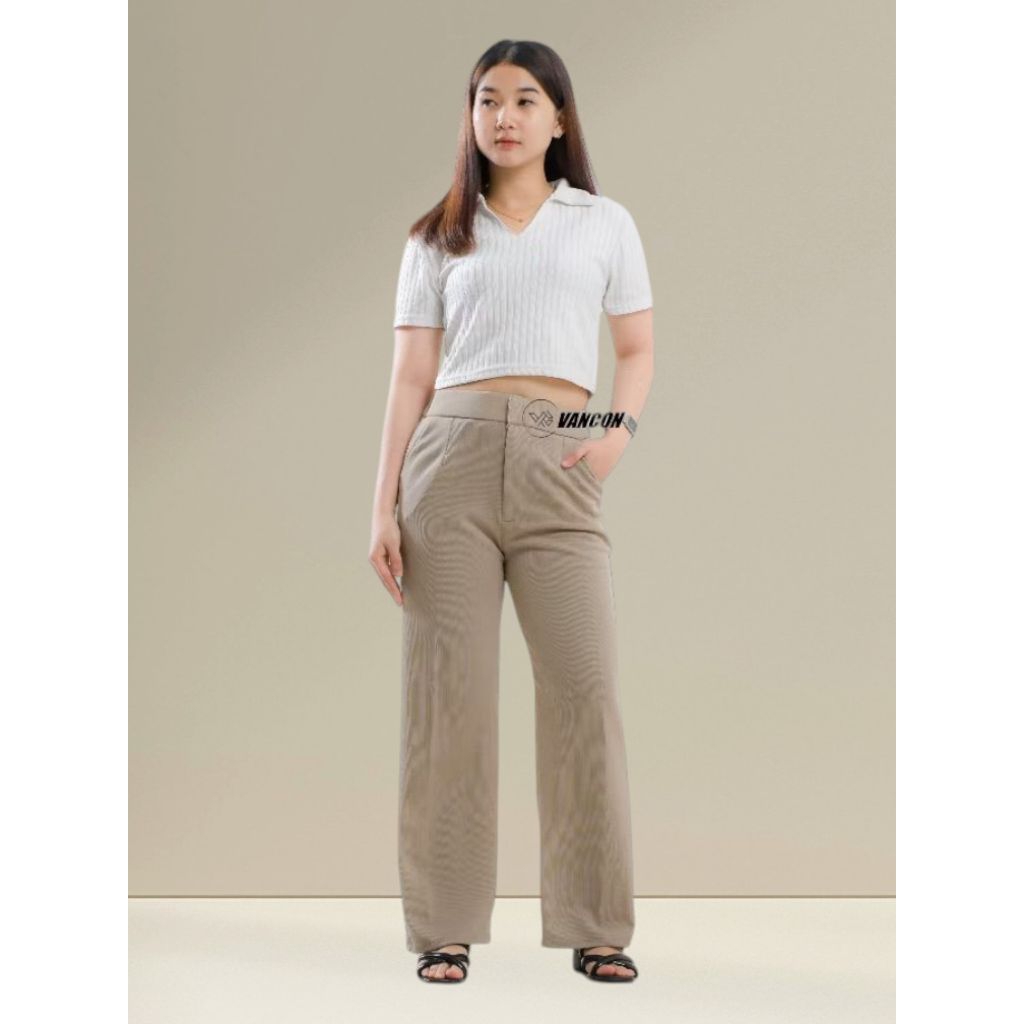 Celana Kulot Panjang Wanita Model Lurus Highwaist KekinianCelana Formal Wanita Bahan Premium – Nyama