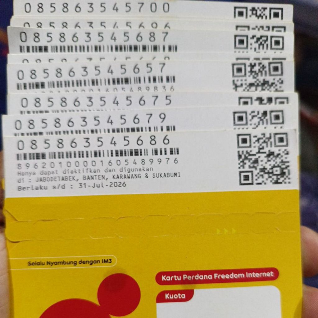 Kartu perdana Indosat Ooredoo 0k