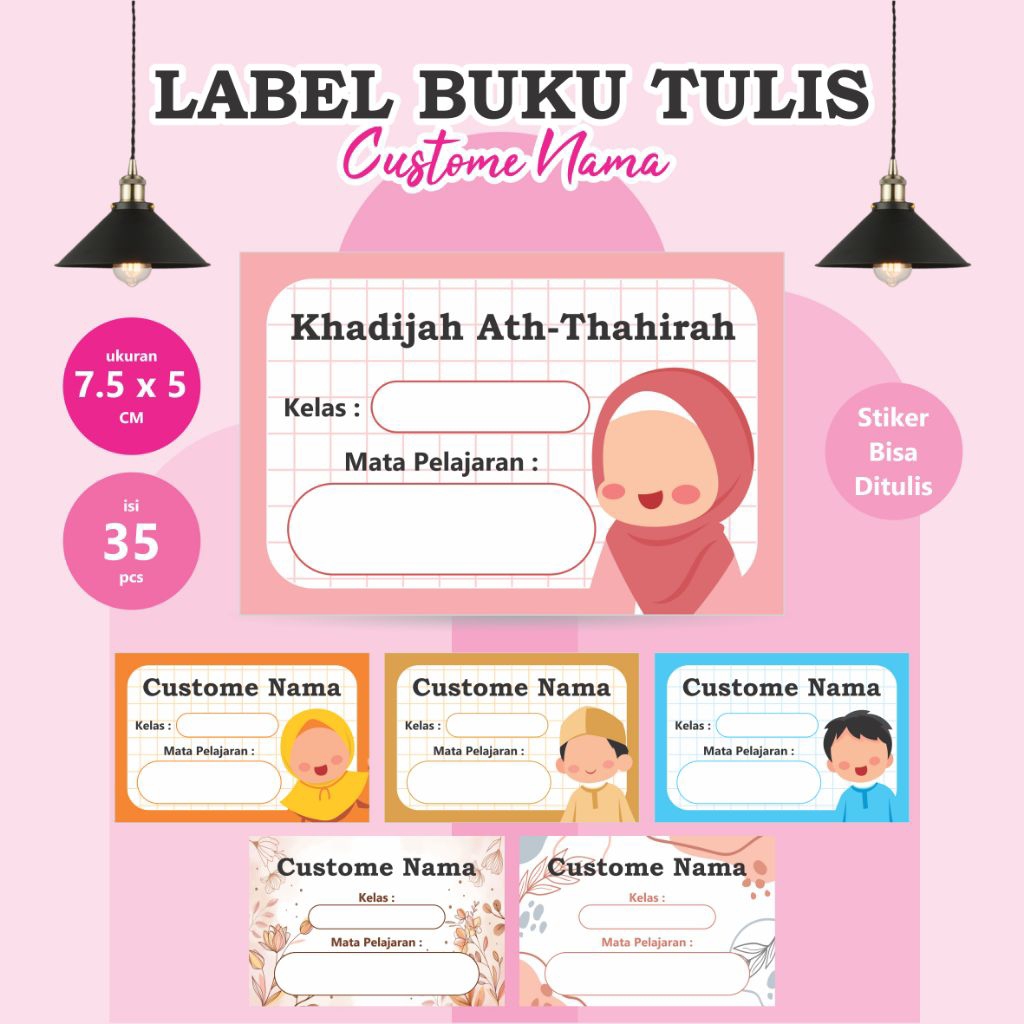

STIKER LABEL NAMA BUKU TULIS CUSTOME LUCU