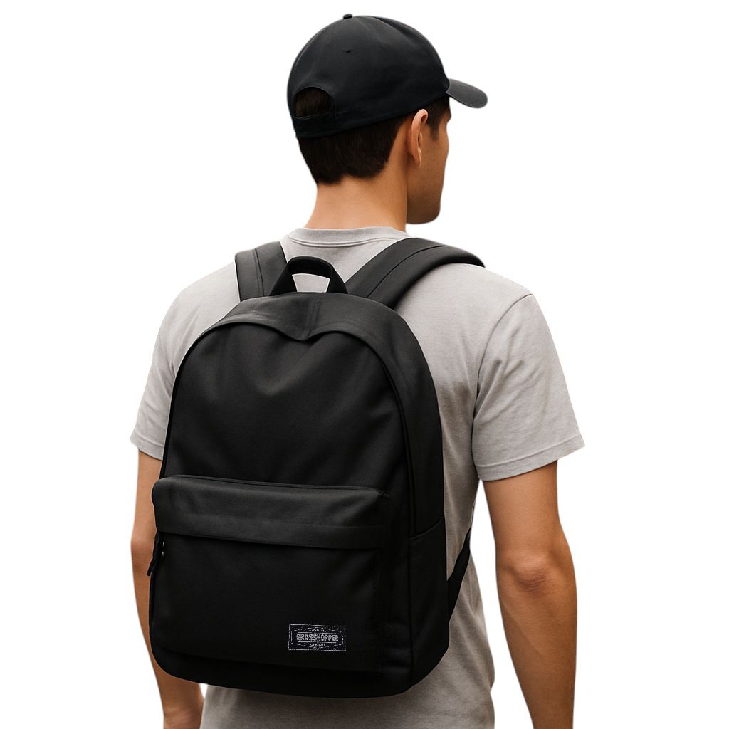 tas ransel sekolah backpak original distro BLACK
