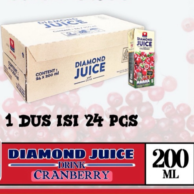 

Diamond Cranberry Juice 200ml 1 dus isi 24 pcs
