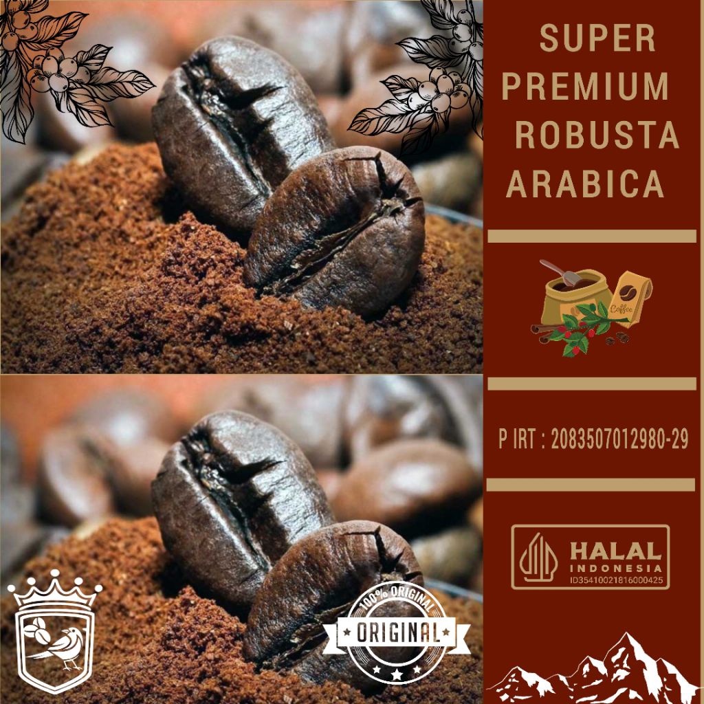 

Premium Kopi Mahkota Kenari Robusta dan Arabica 80 Gram