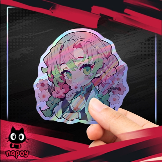 

Stiker Hologram Anime Demon Slayer Mitsuri Kanroji