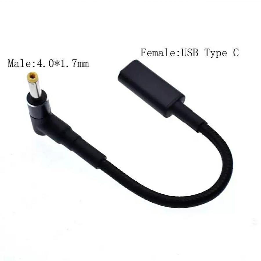 Kabel USB type C Female to Dc male 4.0 x 1.7 mm 65W / Converter Jack USB Type C Female to DC Male 4.