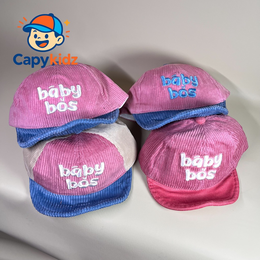 Topi Cap Corduroy Bayi dan Anak laki laki dan perempuan -Topi baby lidah pendek Usia 6Bulan - 4Tahun
