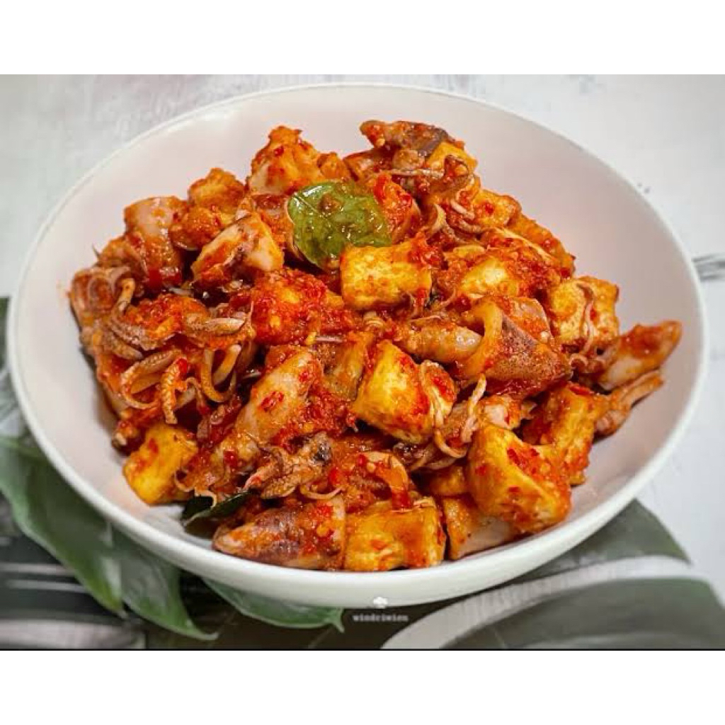 

sambel cumi berat 250 gram kemasan