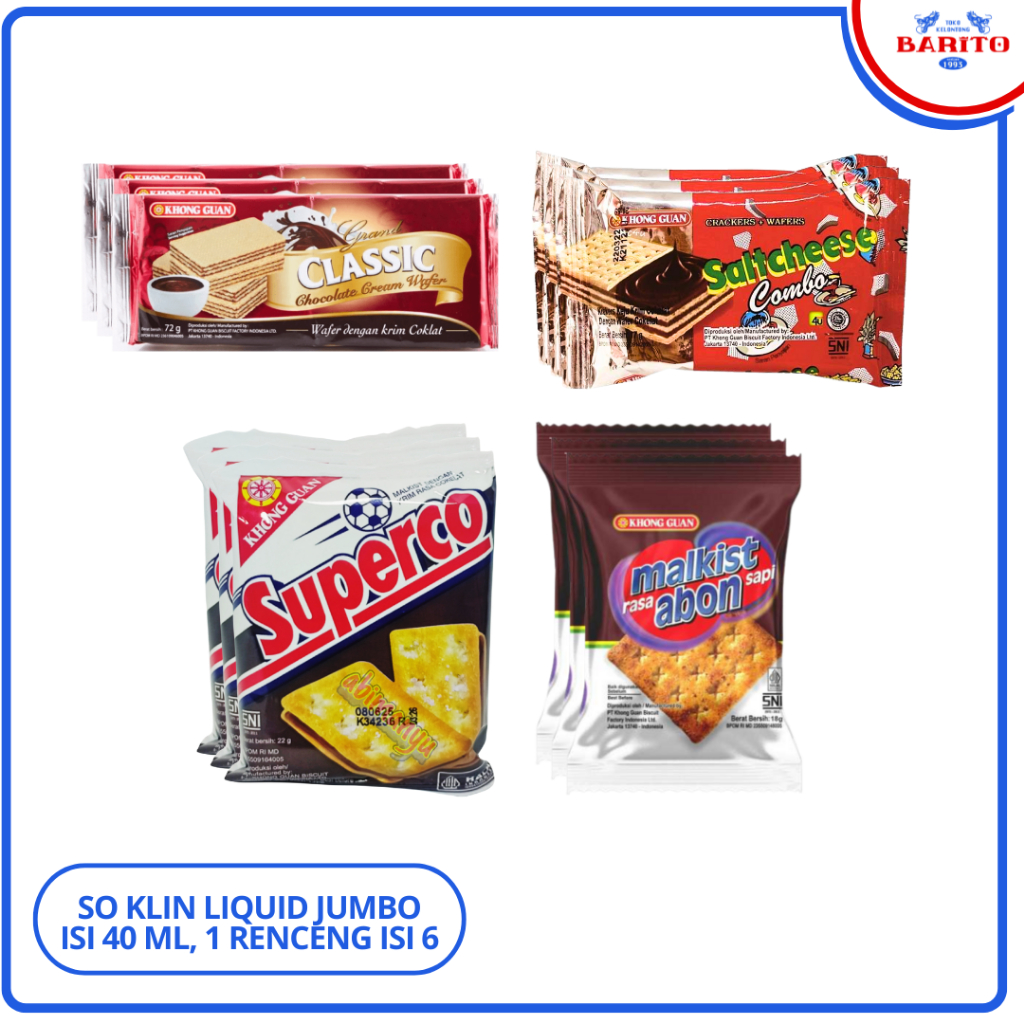 

Khong Guan Snack Malkist, Saltcheese, Superco Renceng Isi 10 PCS