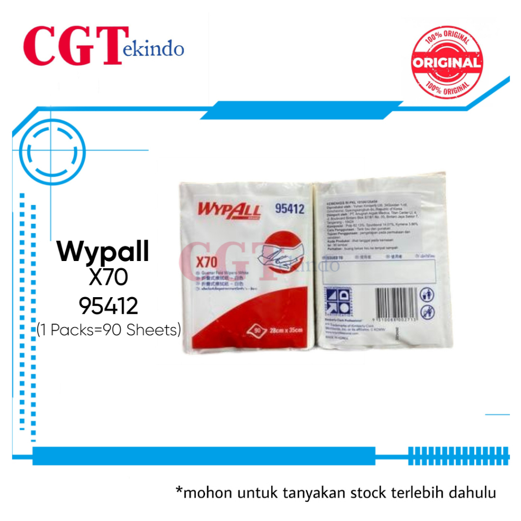 Wypall X70 Wypall X 70 Wipers Kimberly Clark 95412 (Per Pax)