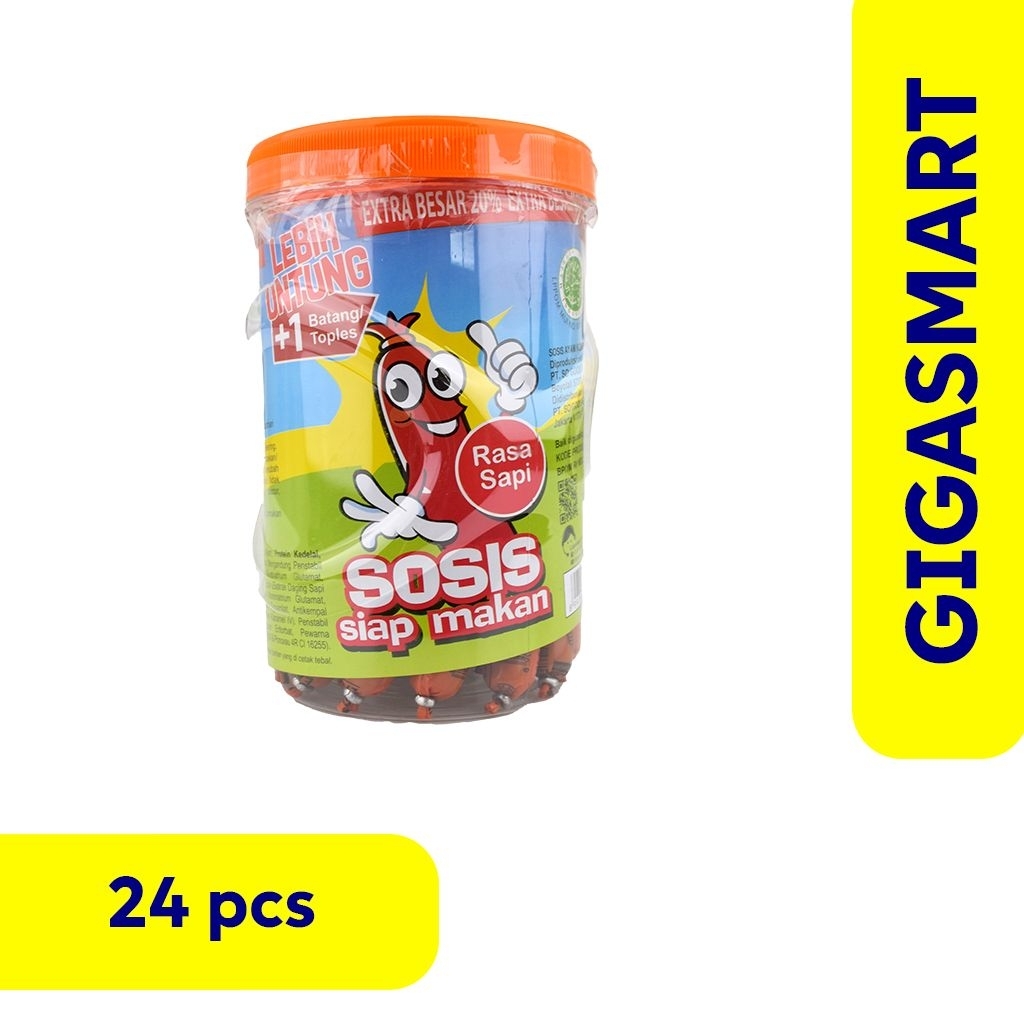 

Sosis SO NICE Rasa Sapi Toples Isi 24+1