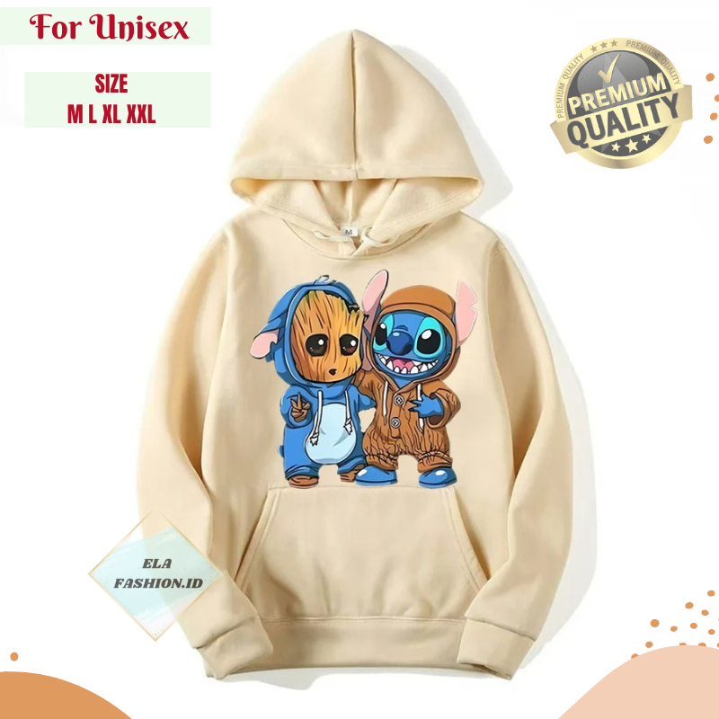 Hoodie Disney Lilo Stitch Kartun manga anime