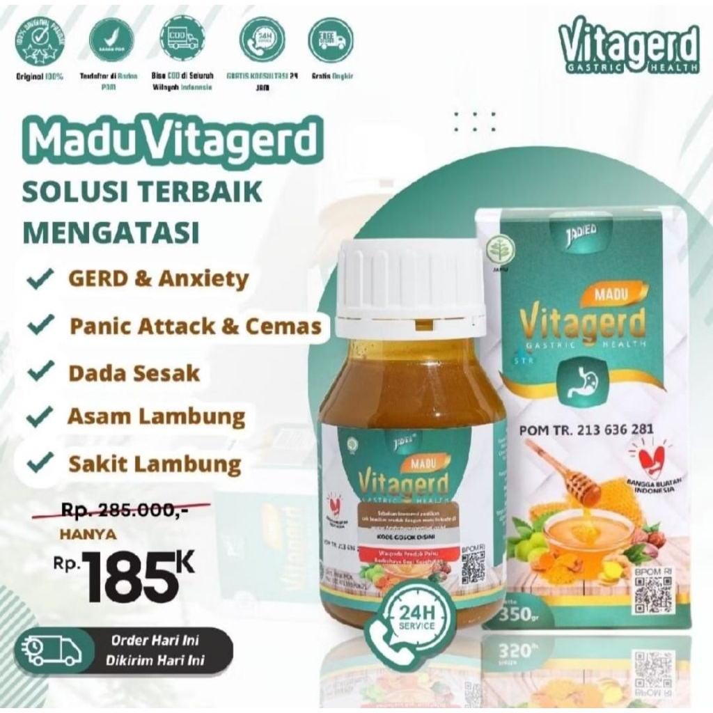 

Bestseller Madu Vitagerd 100% Original Madu Herbal Menjaga kesehatan Pencernaan Asli BPOM