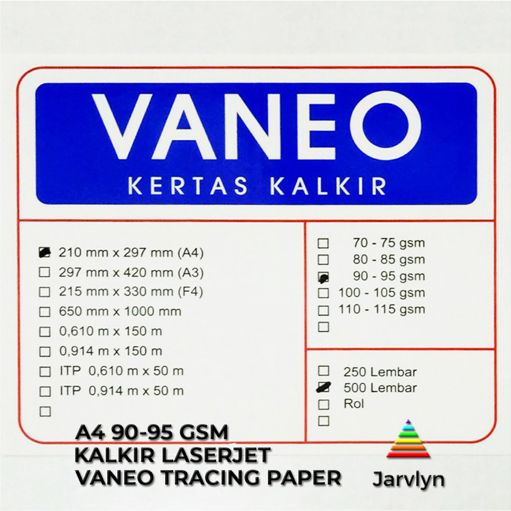 

Vaneo Kertas Kalkir A4 90/95 gsm Tracing Paper