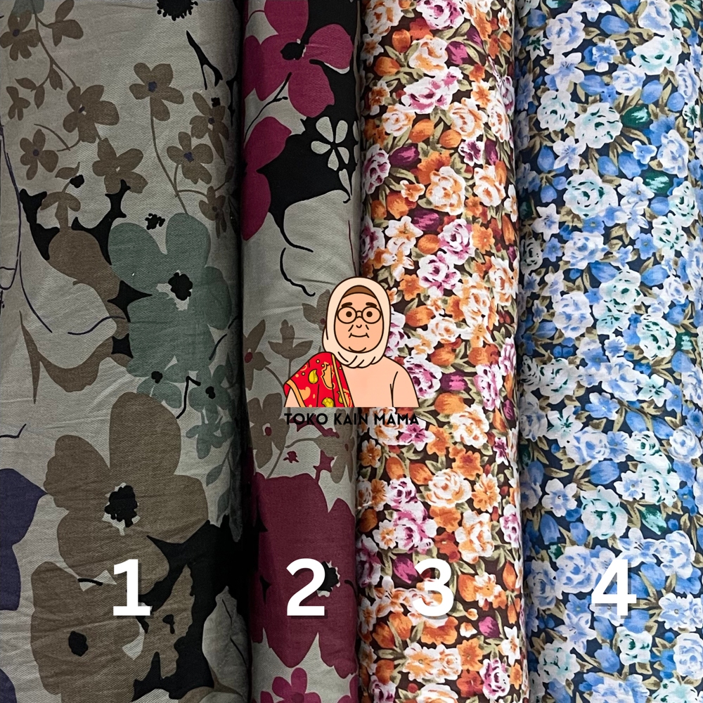 KATUN JEPANG JAPAN DESIGN MOTIF BUNGA KECIL / KAIN KATUN JEPANG PREMIUM MOTIF BUNGA