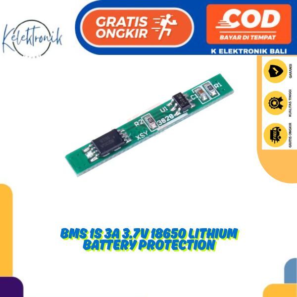 BMS 1s 4.2V 3A Lithium Li-ion Li-po Battery Protection Board