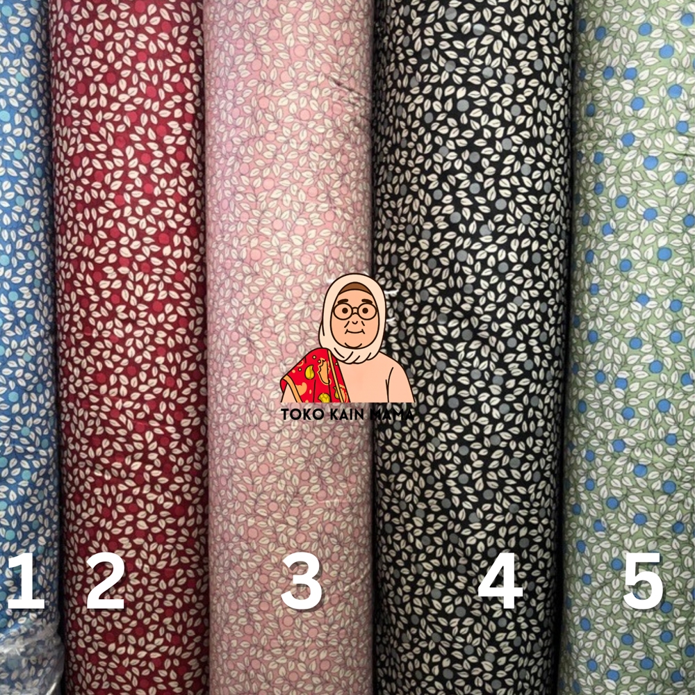 KAIN KATUN JEPANG JAPAN DESIGN MOTIF BUNGA KACANG