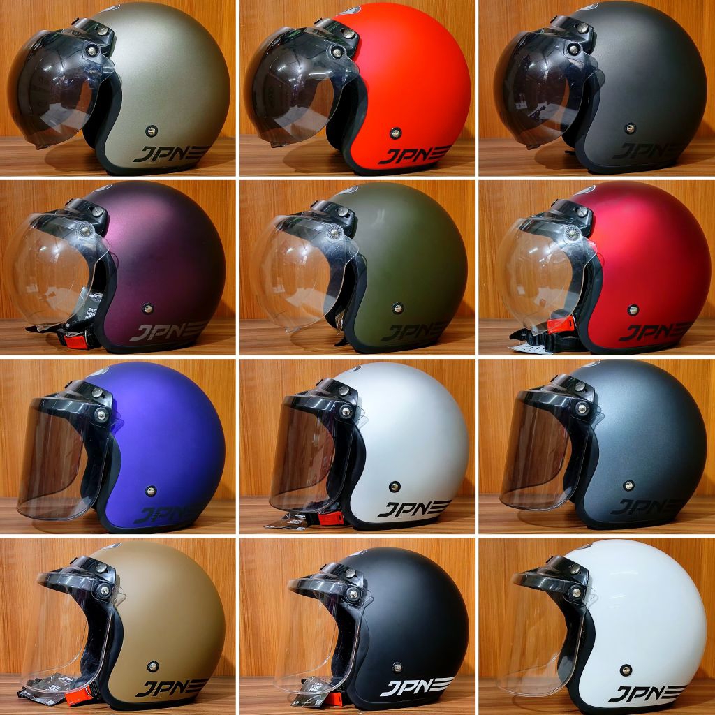 HELM JPN RETRO DOP KACA DATAR / KACA CEMBUNG