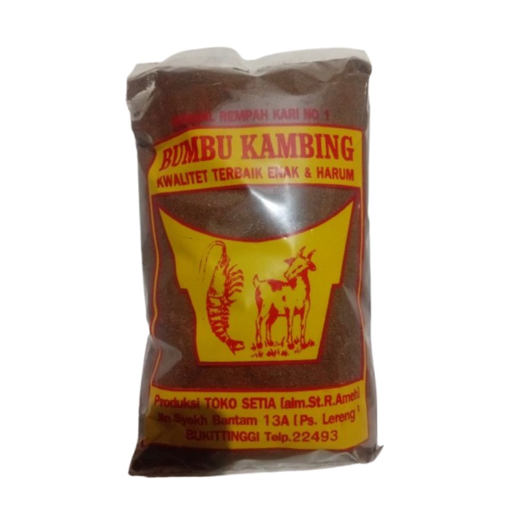 

Bumbu Kari Kambing Bukittinggi Asli - Bumbu Kambing Kualitas Terbaik Enak & Harum 500 gr