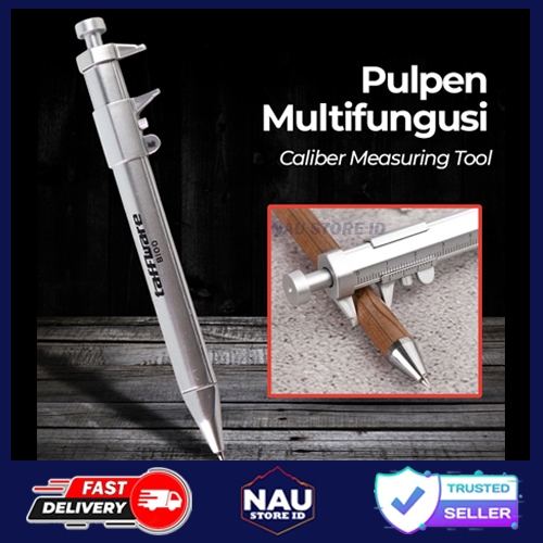 

Taffware Pena Multifungsi Ballpoint Pen Caliber Measuring Tool Scale Ruler /Pena Pulpen Ballpoint Pen Caliber Measuring Tool Scale Ruler - B100 - Silver
