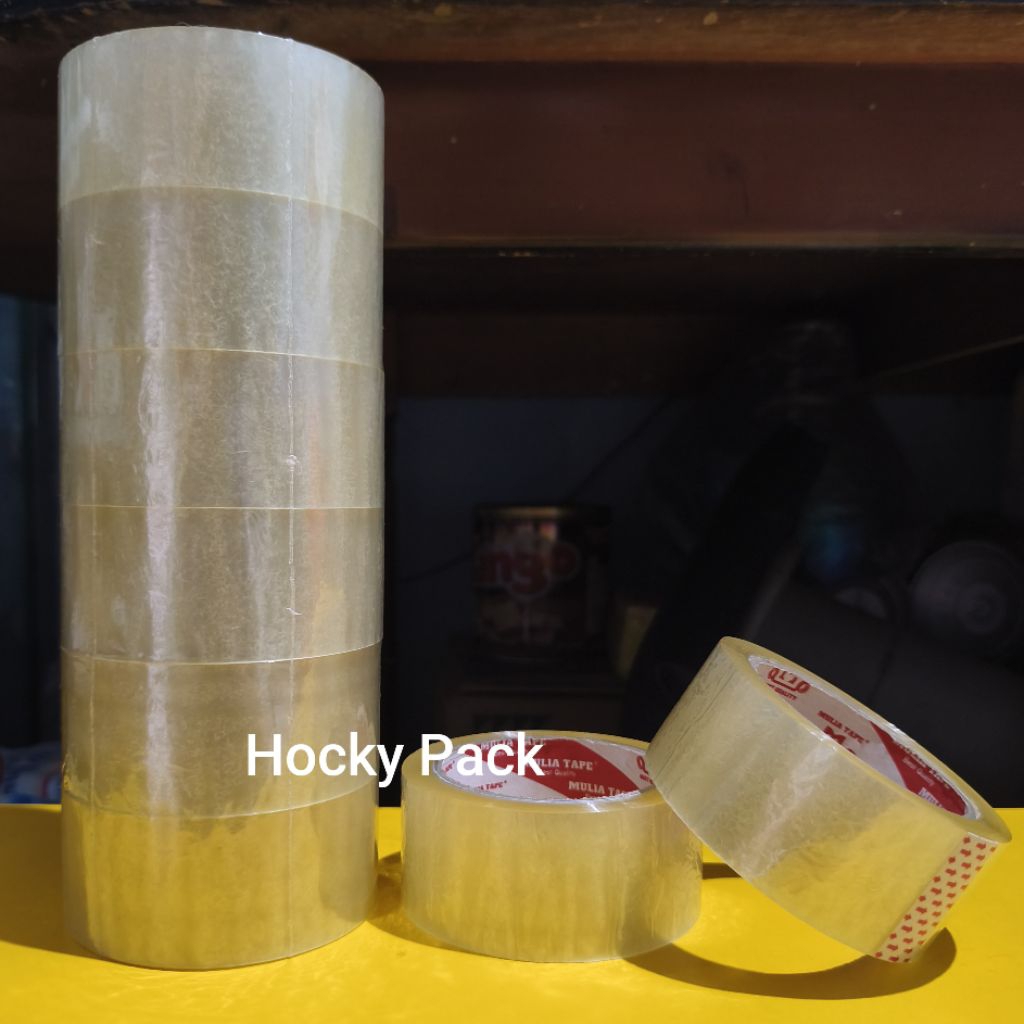 

Lakban Bening 45 x 72 yard Perekat Kuat Murah dan Berkualitas Mulia Tape