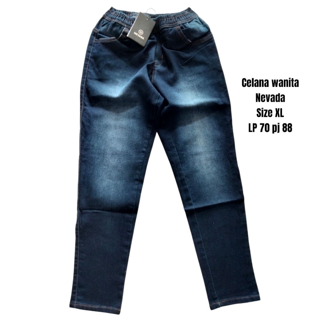 Celana soft jeans wanita Nevada