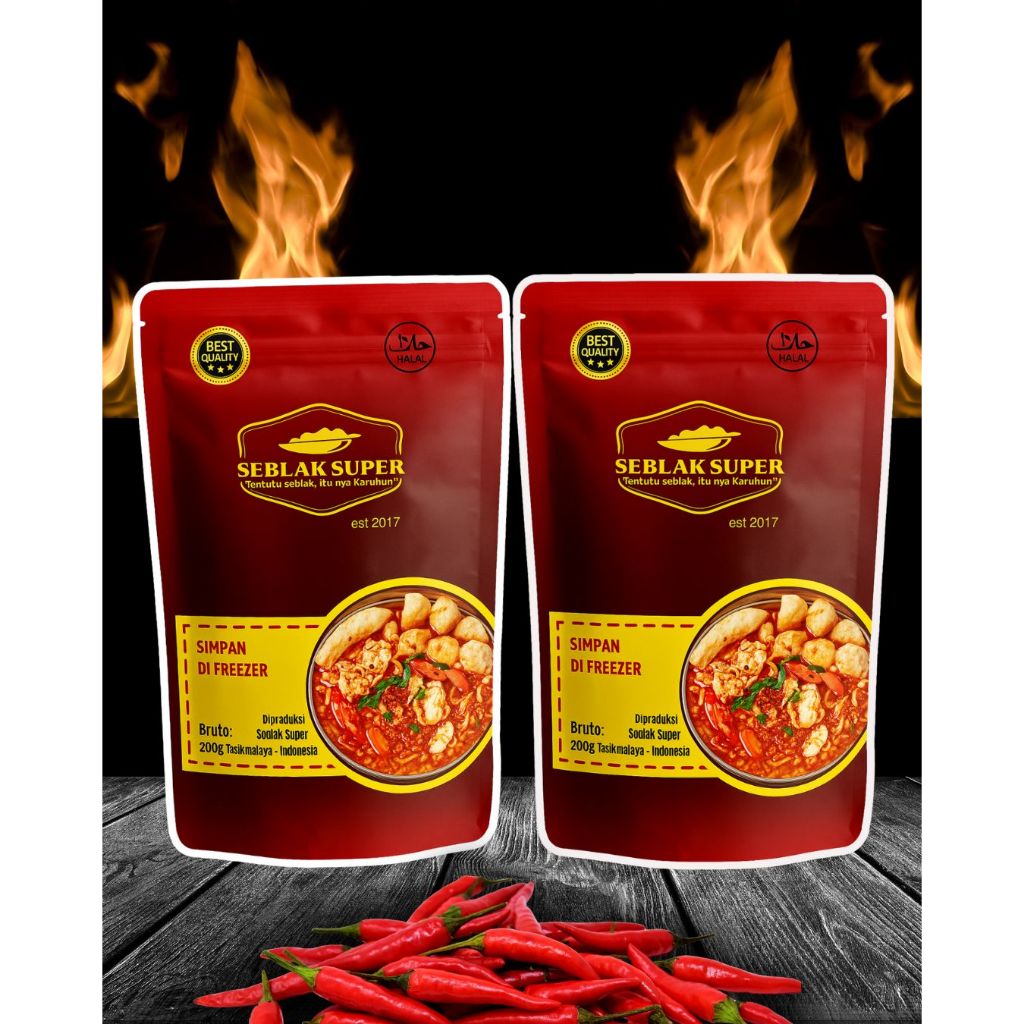 

[PROMO 2Pcs] Seblak Super khas Tasikmalaya Seblak Instan Komplit Murah Bumbu Basah