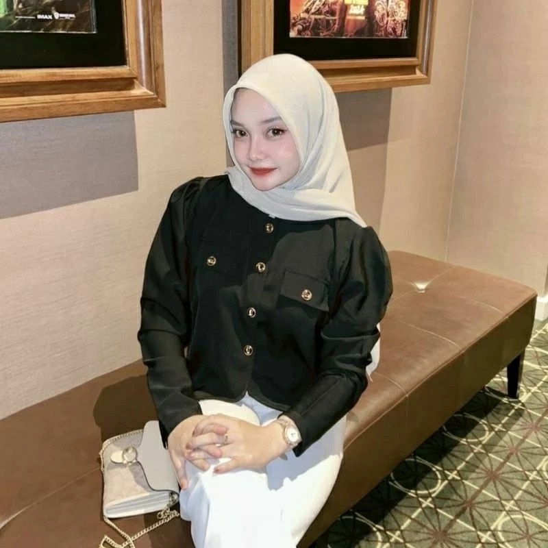 Outer Wanita kekinian Semi woll