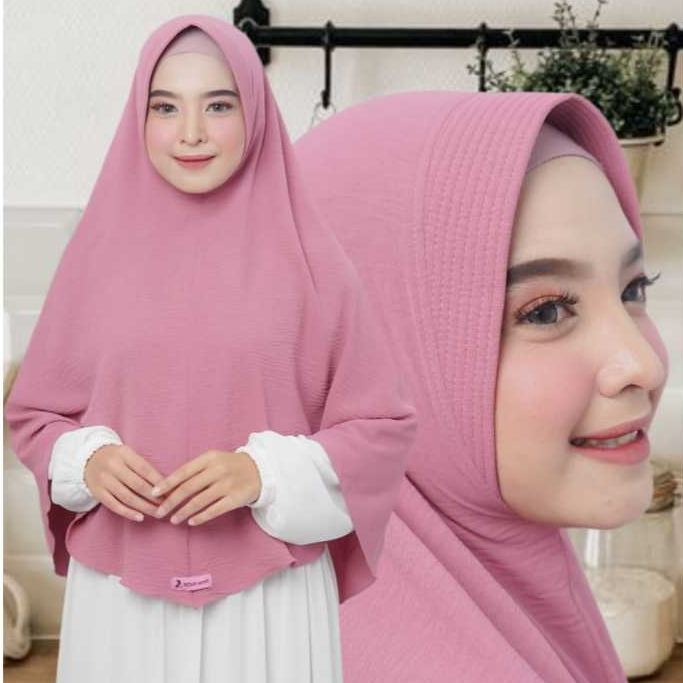 Hijab Bergo daily crinkle Airflow Pet Antem Busa XL Jilbab Cringkel Jumbo Bahan airflow premium