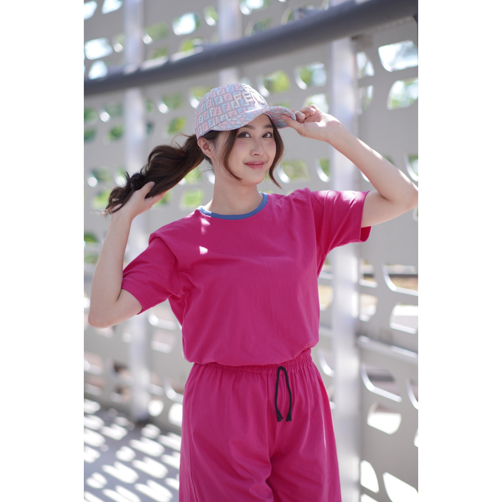 Yuqi Set | Setelan Kaos Pendek | Setelan pendek Olahraga | Setelan Cewe | Kaos Olahraga Wanita