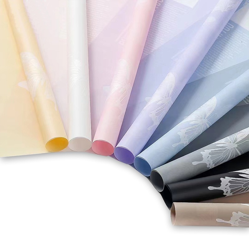 

Flower Wrapping Paper Butterfly Tattoo Korea Kertas Buket Bunga Florist Cellophane Kupu-Kupu