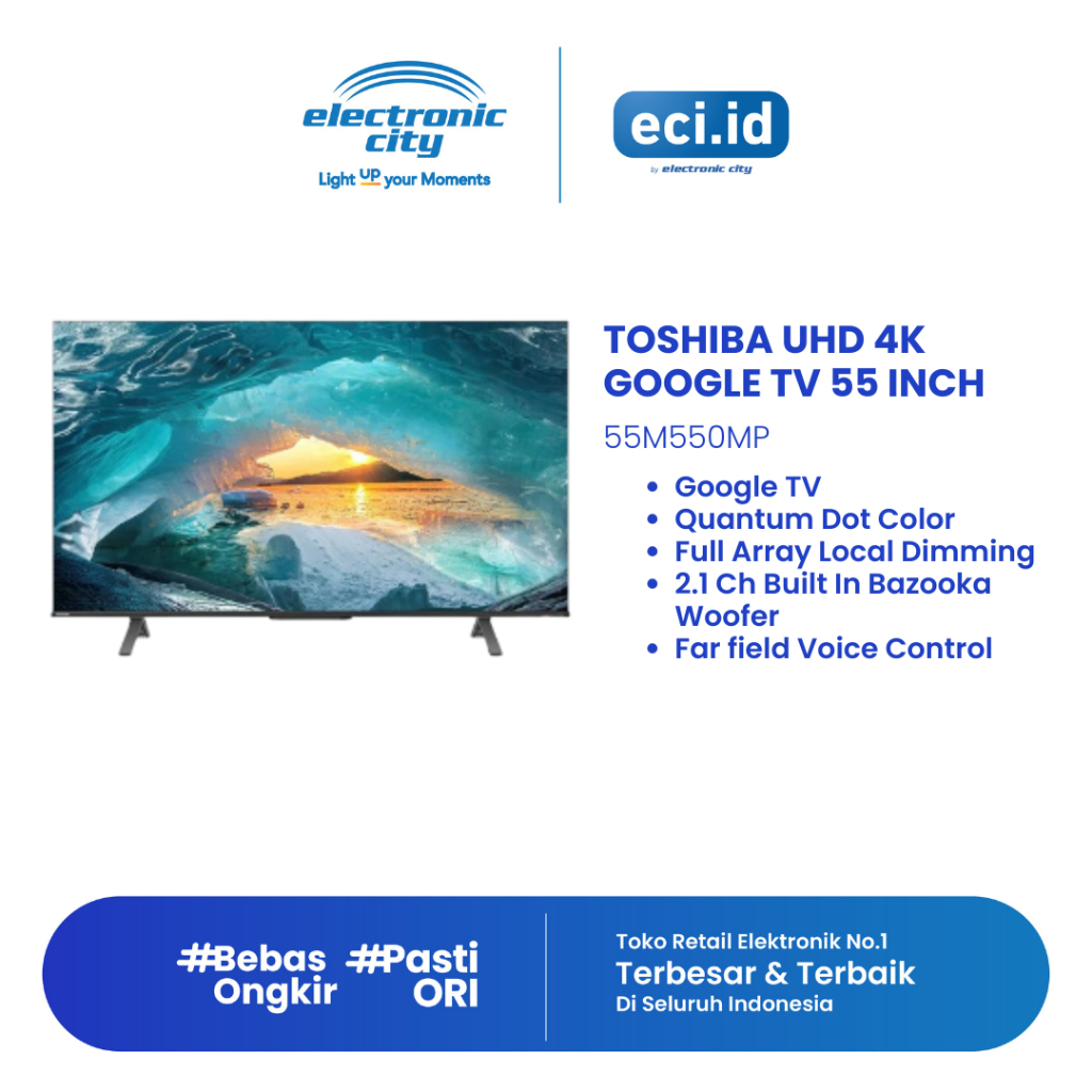 Toshiba 55 Inch UHD 4K Google TV - 55M550MP